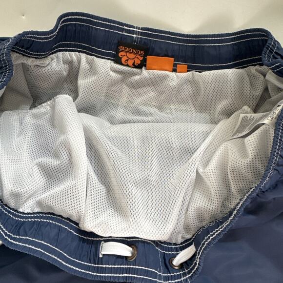 Sundek Lined Swim Trunks Shorts Boardshorts Rainbow Stripes XXXL Navy‎ Blue Surf - Picture 3 of 10